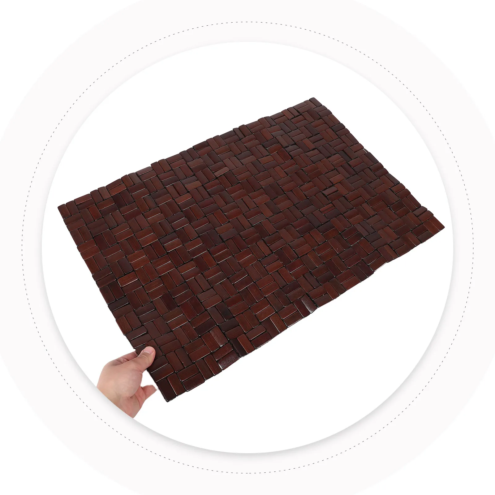 

Bath Non-Slip Shower Floor For Bathroom Kitchen Sauna Spa Tub Bamboo Floor Mat Nonslip Bath Mat Bamboo Showermat