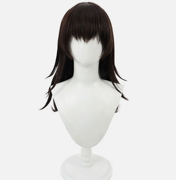 Перуки для косплея Persona 3 Shinjiro Aragaki, длина 50 см, прямые каштановые синтетические волосы