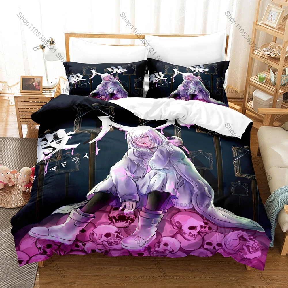 2026 Akudama Drive Three Piece Bedding Set Luxury Comforter Set with Queen King Size Cool Two pillowcase Anime Cama Infantil