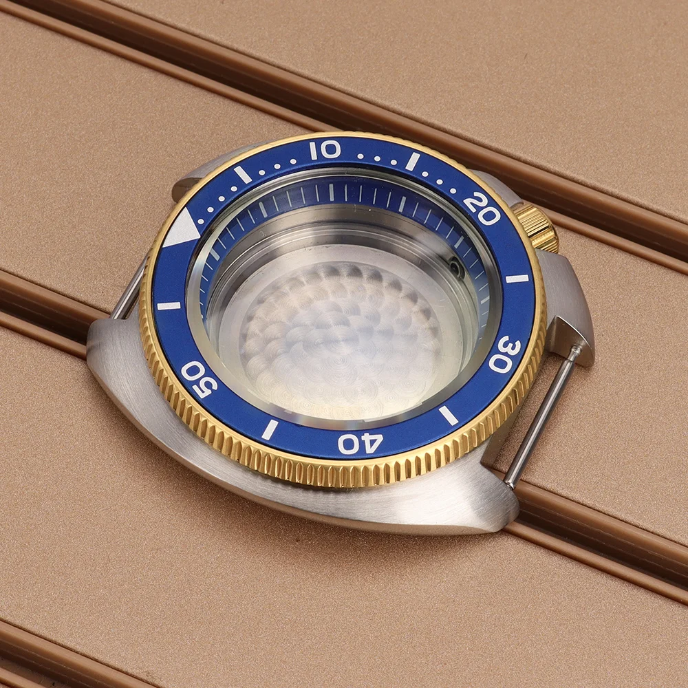 

44mm Diver Watch Case Sapphire Glass With Chapter Ring For Turtle Seiko NH34 NH35 NH36/38 4R36 Movement Mod SKX 6105 Watch Parts