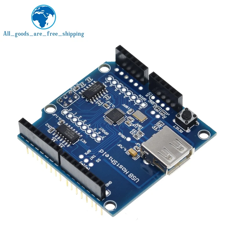 Imagem -02 - Tzt Usb Host Shield 2.0 para Arduino Uno Mega Adk Compatível para Android Faça Você Mesmo Placa Módulo Eletrônico