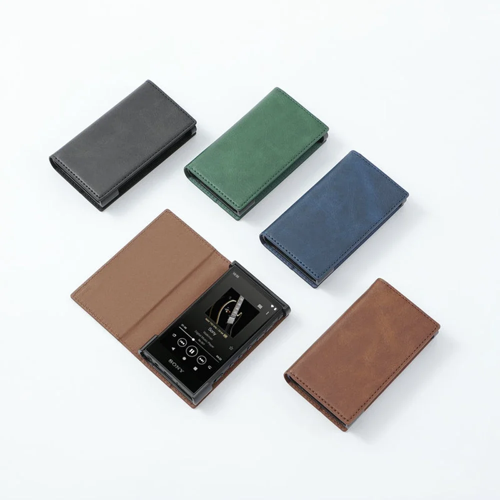 Durable Shockproof PU Leather Protective Skin Case Holder Flip Cover for Sony Walkman NW-A306 NW-A307 NW-A300 Series