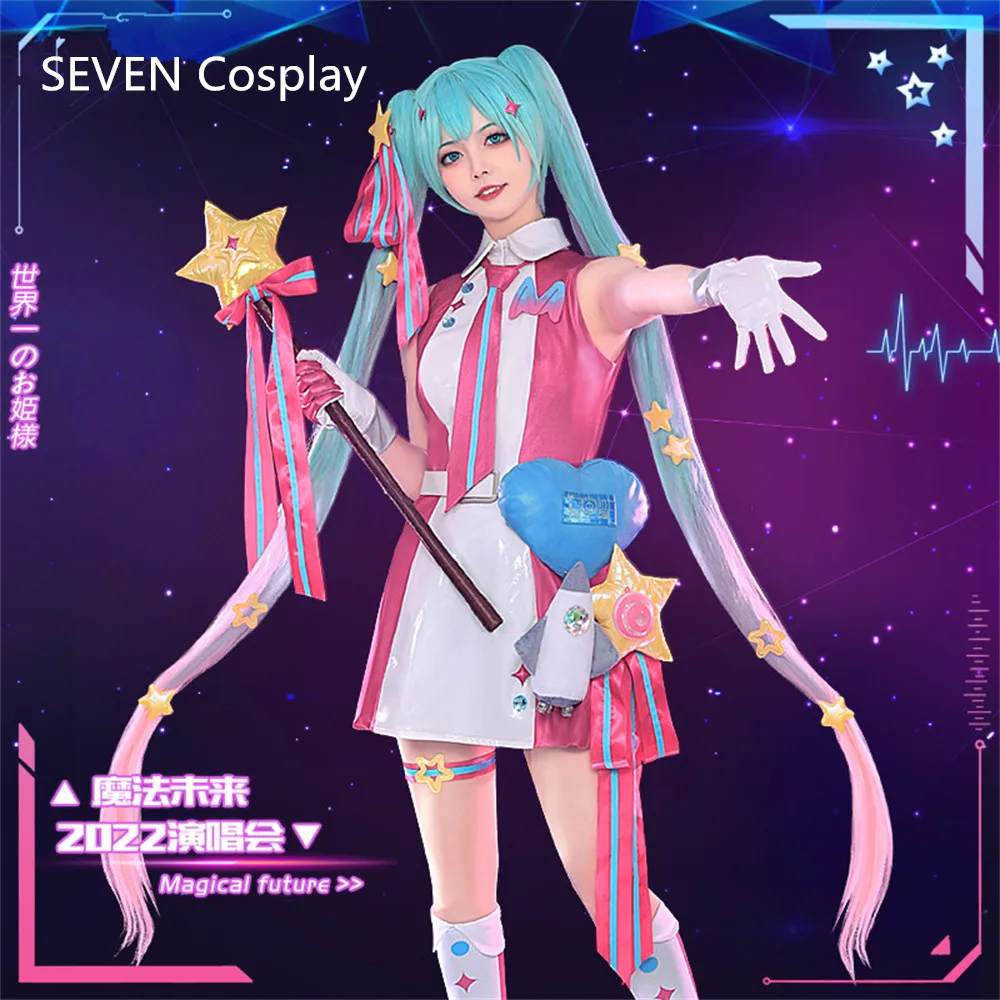 SEVEN Cosplay Presale Magic Miku 2022 Concert Cosplay Costume Girl Miku Lovely Cosplay Dress