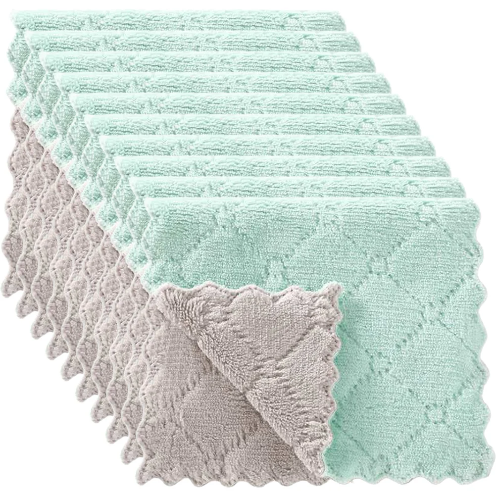 

20Pcs Absorbent Dish Cloths Durable Kitchen Thickened Super Absorbent Multi Function Polyester Towels