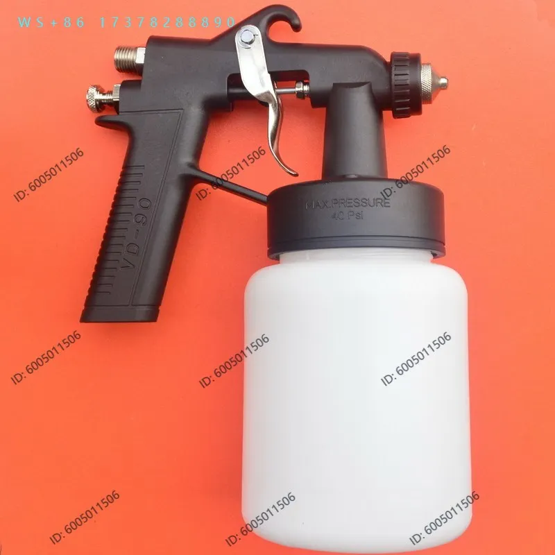 Low pressure plastic spray gun V-90 uses air pressure 3kg atomizing water spray fan 1.3 caliber 750ml lower pot