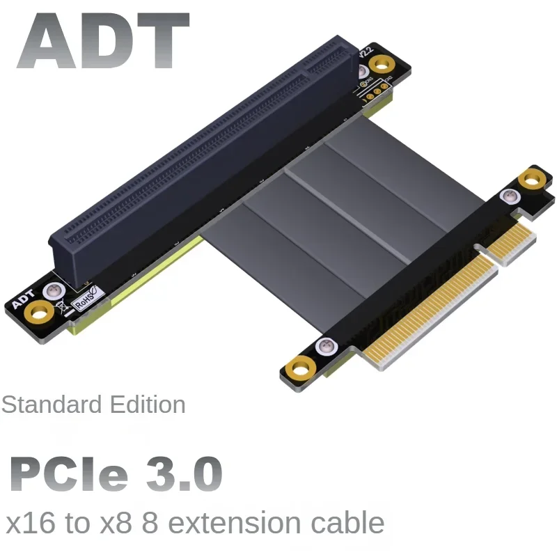 

PCI-E 3,0x8 Удлинительный кабель преобразования x16 Pcie поддерживает RTX3060 ADT