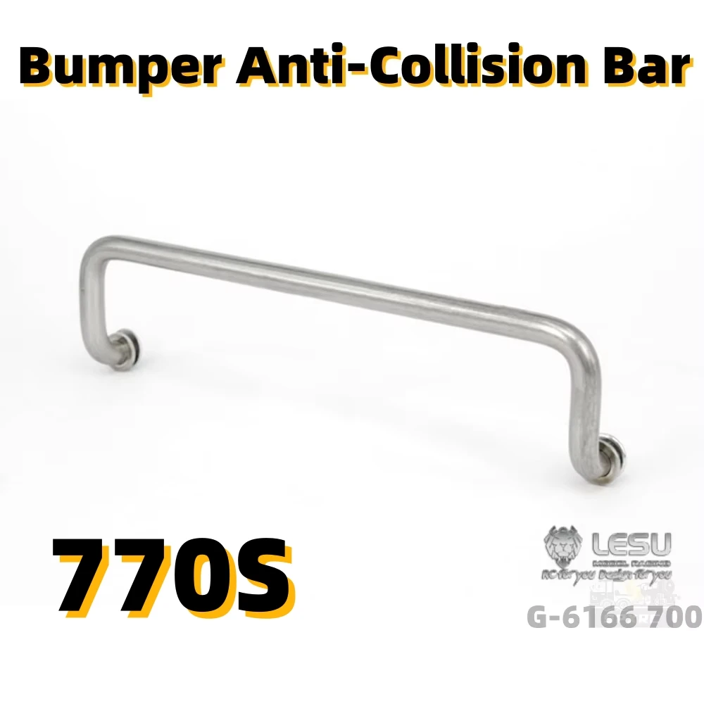 Parachoques delantero 770S, barra anticolisión de acero inoxidable G-6166 para modelo de camión de parachoques delantero 1/14 Tamiya RC Hino 700