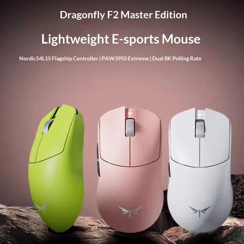 VGN Dragonfly F2 Master Wireless Mouse Long Battery Life Anti Slip Sweat Proof Durable Lightweight Wired For Gaming Laptop