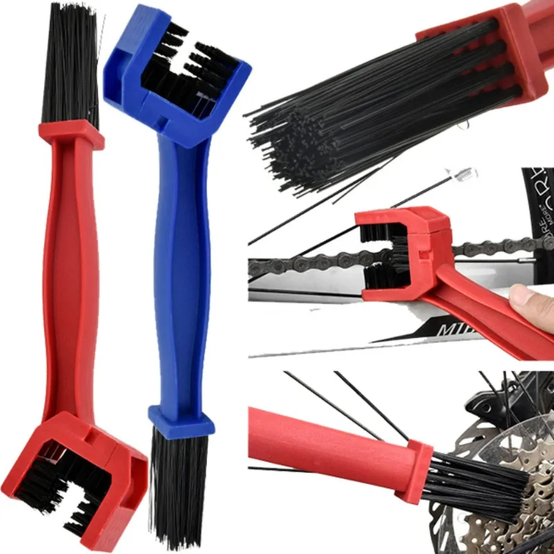 

Щетка для цепи мотоцикла, трехсторонняя щетка для дорожной велосипедной цепи, инструмент для чистки аксессуаров