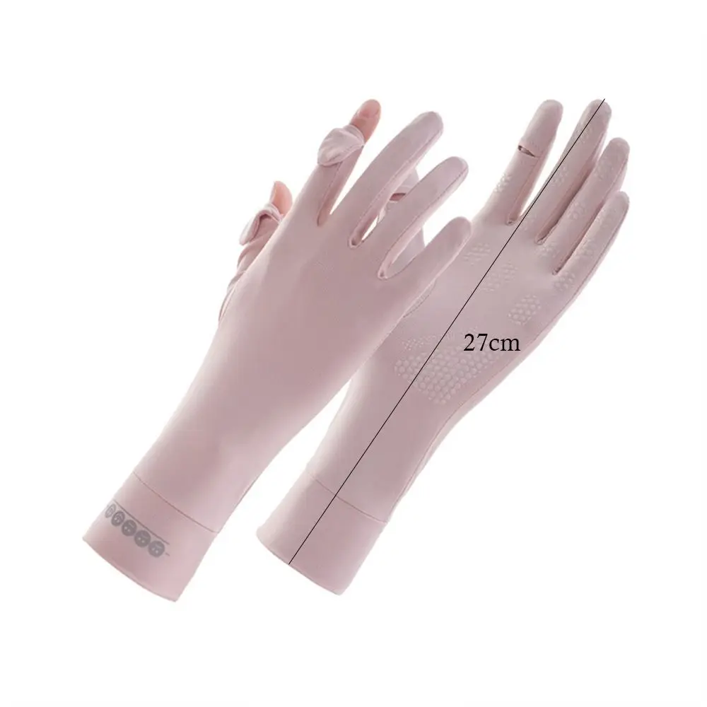 Long Sunscreen Gloves Ice Silk Elastic Sun Protection Gloves Touch Screen Slip Resistant Cycling Driving Gloves Running Sports