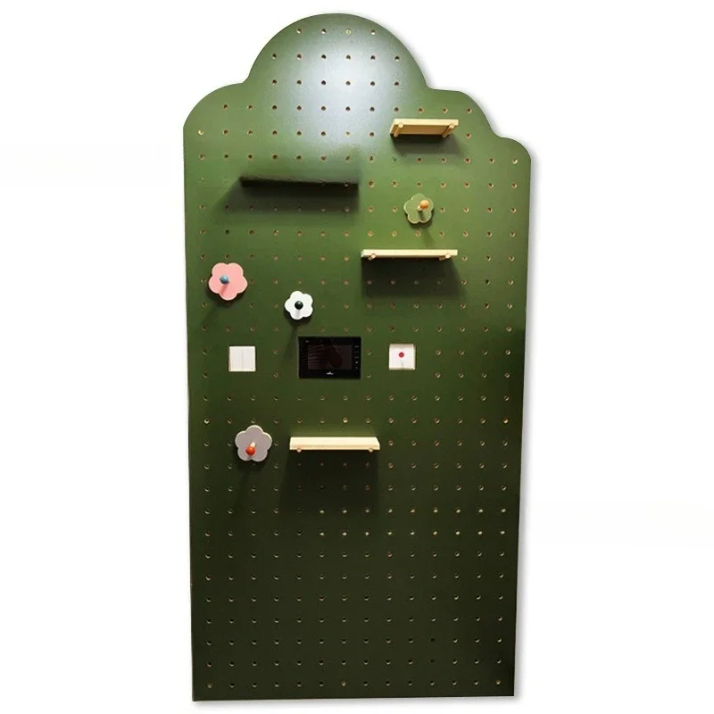 Emerald solid wood hole board rack wooden storage baffle wall