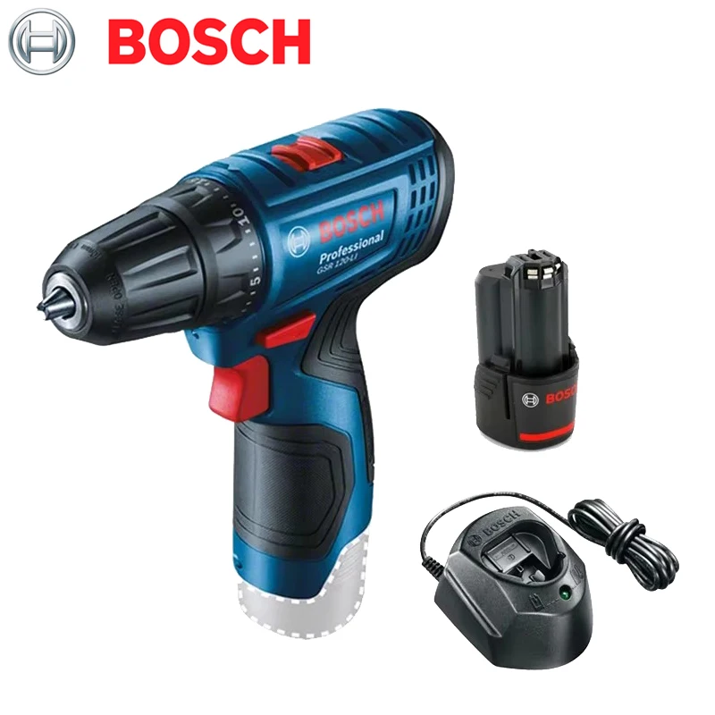 

Аккумуляторная дрель-шуруповерт Bosch GSR 120-LI 12В, многофункциональный электроинструмент для дома и DIY, набор