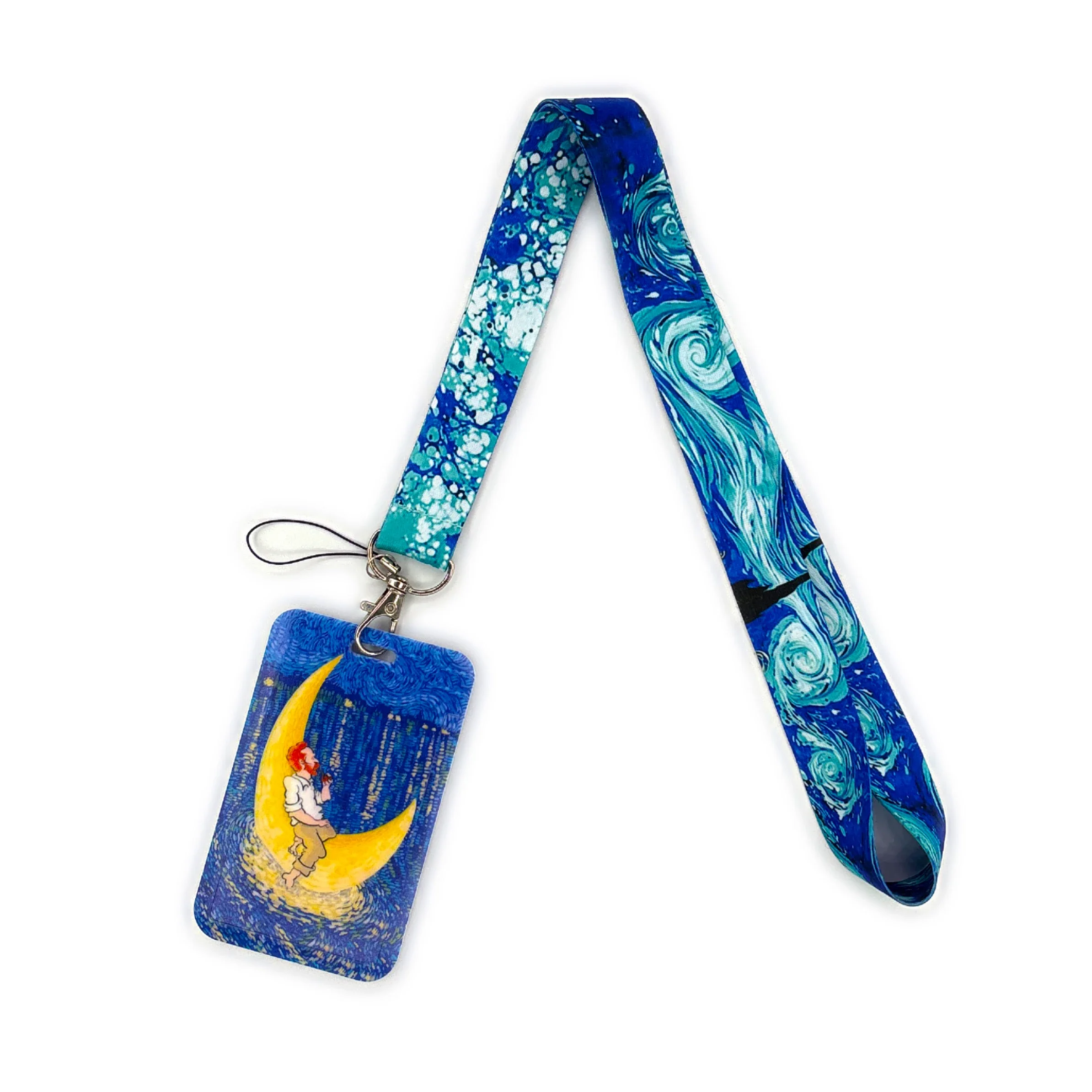 Van Gogh series Card Holder Retractable Clip Business ID Badge Card Case Reel Yoyo Employee Cards Cover Doctors Hang Certificate