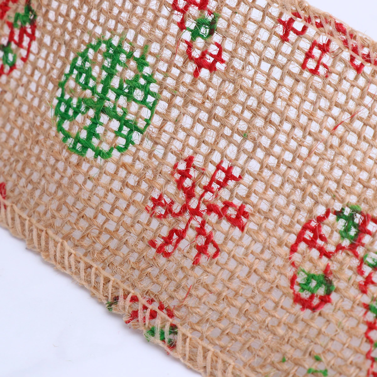 

Burlap Ribbon 2M Roll Elegant Windmill Pattern for Crafts Gifts Home Decor Christmas Wedding DIY Room Office Decoration
