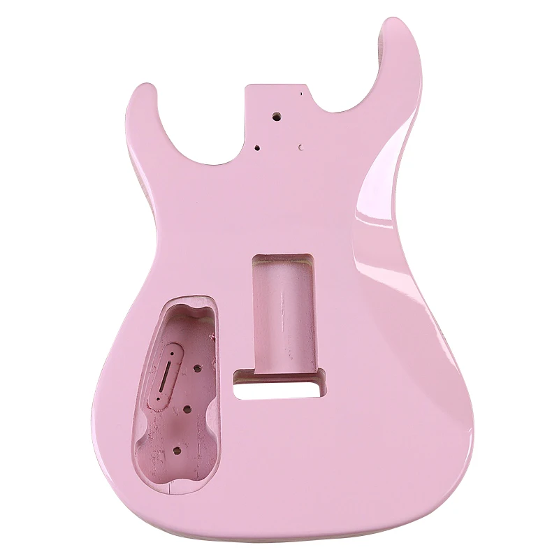 Poplar Wood Electric Guitar Body DIY Guitar Parts Pink & Green Guitar Barrel 5.6cm Pocket Width