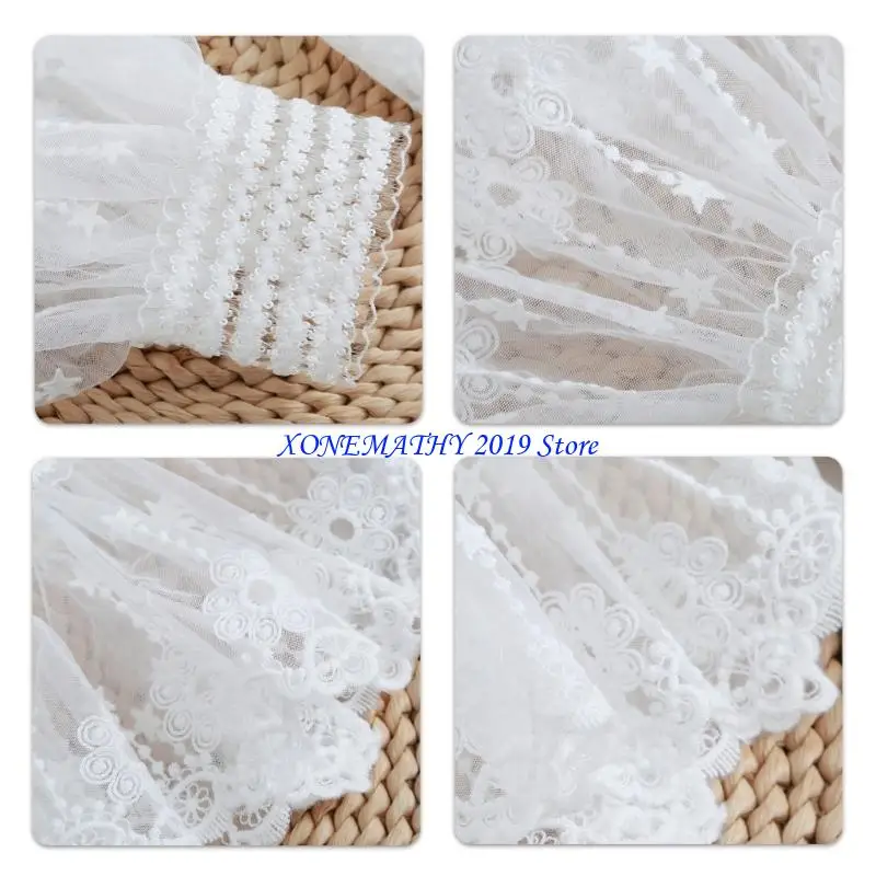 

F42F нежные кружевные удлинители рукавов с украшением из мягкой ткани, универсальность унисекс для классической рубашки, стиль