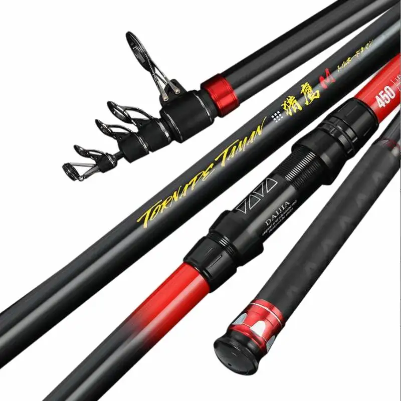 

ZZ346 Reverse Cross Spiral X Carbonfiber Super Hard Casting Fishing Rod 5.4m Reel Seat Movable 6000g Safe Load Bait 150g