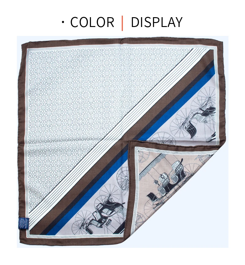 

Luxury 30% Silk 70% Wool Scarf Retro Carriage & Geometric Print Women's Square Scarf Herringbone Texture Warm Shawl