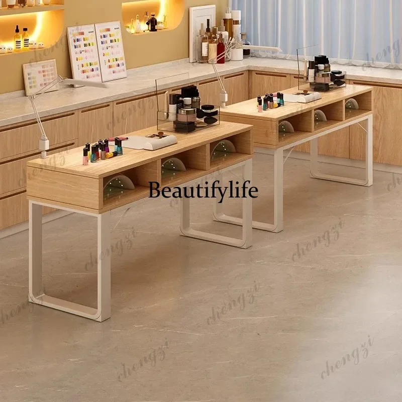 M138 Modern French Nail Desk With Drawers Minimalist Storage Glamour Nail Table Nordic Design Table Onglerie Nail Salon Furnitur