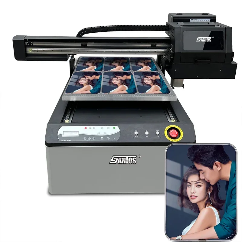 Hot Selling Flatbed 9060 6090 uv printer A1 UV flatbed printer double printing A1 A2 XP600 uv printer