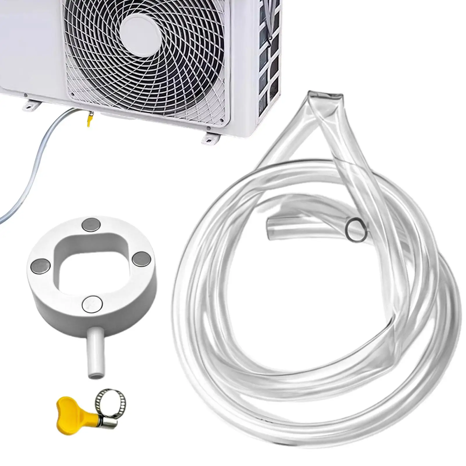 Window Ac Drain Kit Magnetic Universal Flexible Leakproof Air Conditioner Drain Hose Set for Home Office Dorm Rv Commercial