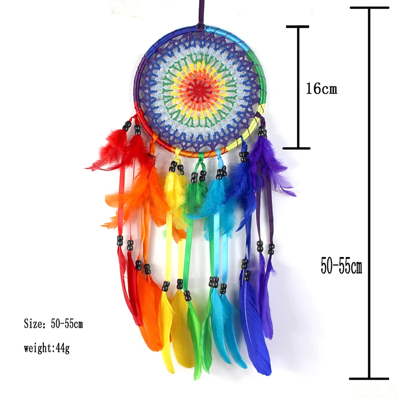 Creative Dream Catcher Wind Chime Hand-woven Feather Bedroom Hanging Ornaments Christmas Birthday Gifts Home Decoration Crafts