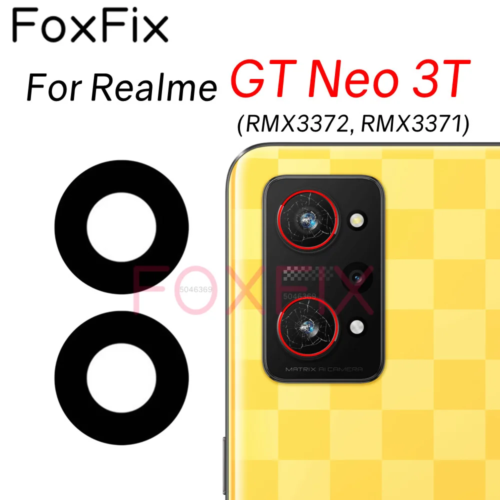 Rear Back Camera Glass Lens For Realme GT Neo 3T RMX3372 RMX3371 Replacement With Adhesive Sticker