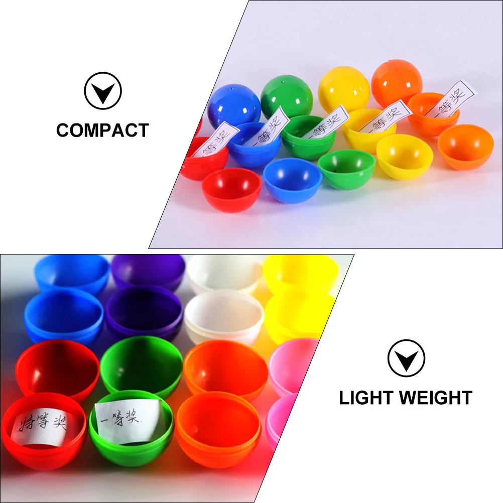 50 Pcs Lottery Balls Reusable Plastic 4CM Random Colors Opening Prize Drawing Game Entertainment Party Sphere Toys Bright Color