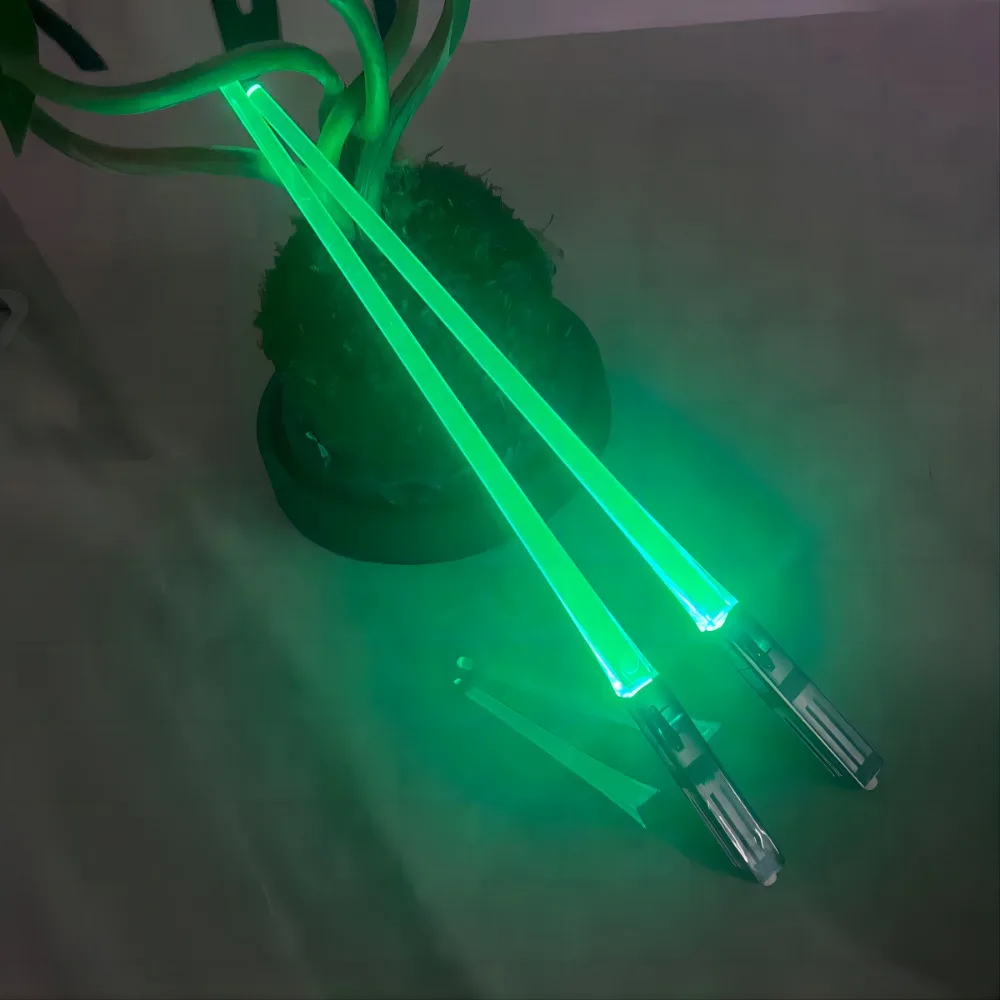 Glowing Light Saber Chopsticks Washable Detachable LED Chopstick Reusable Luminous Chopstick Night