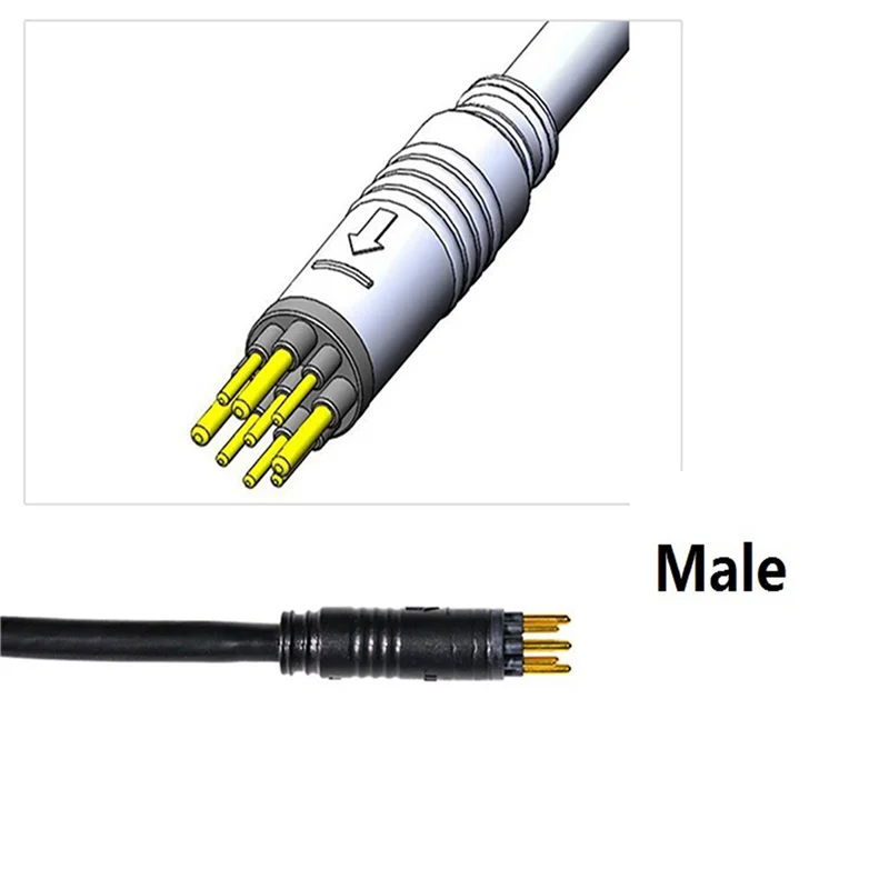 

ABJM-5Pcs 60Cm E-Bike 9Pin Motor Convert Extension Cable Cord Waterproof Connector For Bafang Front Rear Wheel Hub Motors