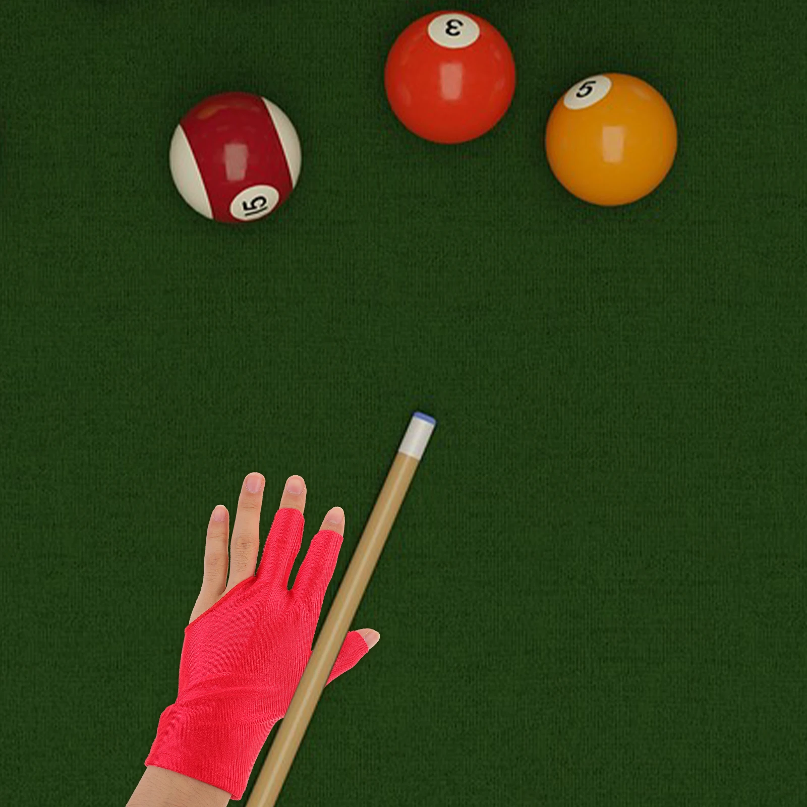 

2Pcs Breathable Billiard Gloves Lightweight Snooker Cue Sports Accessories Non-Slip Pool Table Gloves Billiards Glove