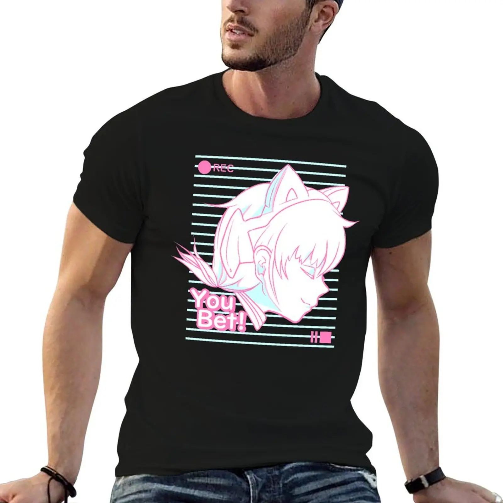 

Neon A-set You Bet! T-Shirt shirts graphic anime t shirts Aesthetic clothing man t shirt heavy weight t shirts for men