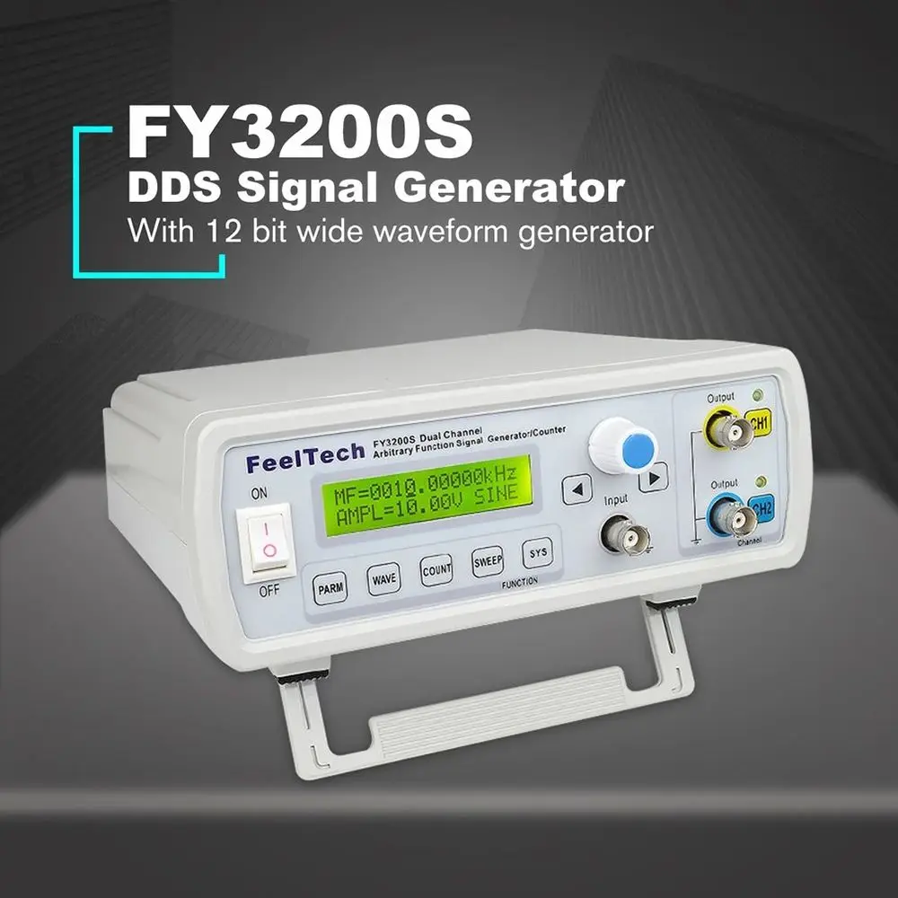 FY3200S 12MHZ Arbitrary Waveform Pulse Frequency Frequency Meter 25MHz Digital DDS Dual-channel Function Signal Source Generator