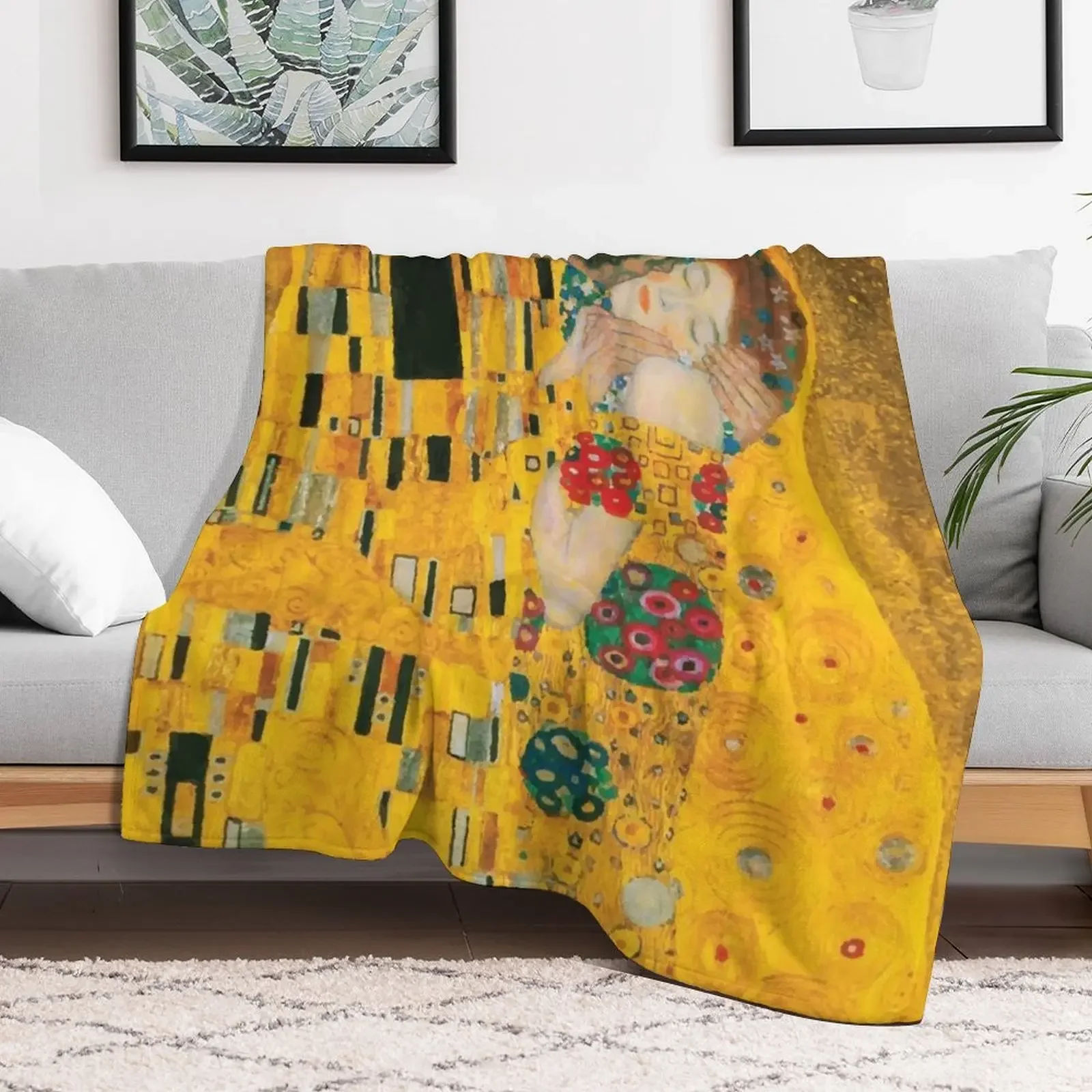 Gustav Klimt | The Kiss Throw Blanket Heavy Nap decorative Blankets