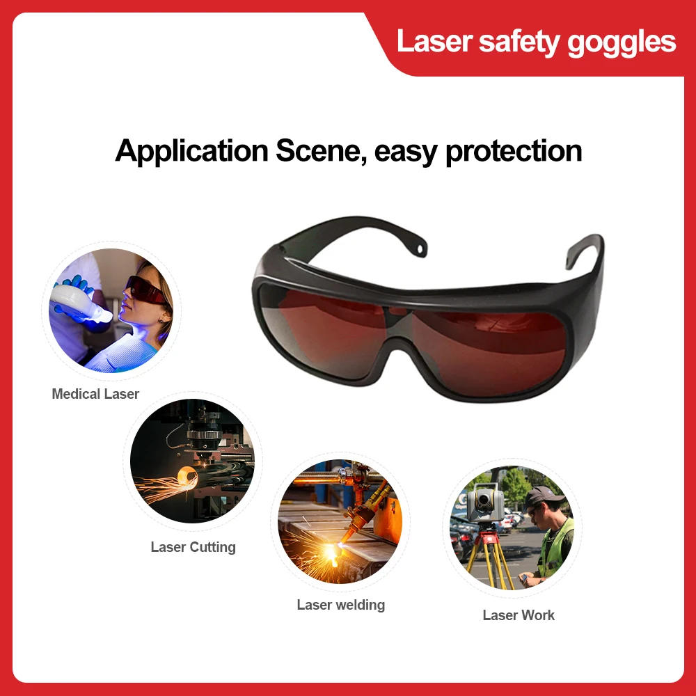 LASER SAFETI GLASSES ipl glasses Industrial Safety Lenses UV IPI IR IPL FPV OD 1064nm 532nm Protection Laser safety glasses