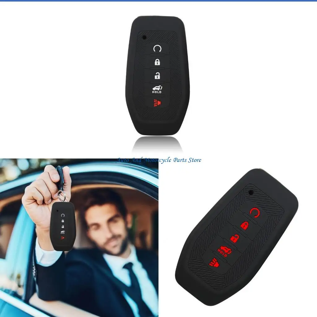 

P9FD Waterproof 5 Button Car Protector Soft Silicone Shell Precise Cutout Engineering