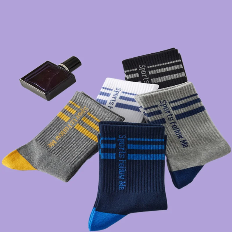 5/10 Paar hochwertige Herren High Tube Socken elastische bequeme Herren Sports ocken schweiß absorbierende geruchs neutrale atmungsaktive Socken