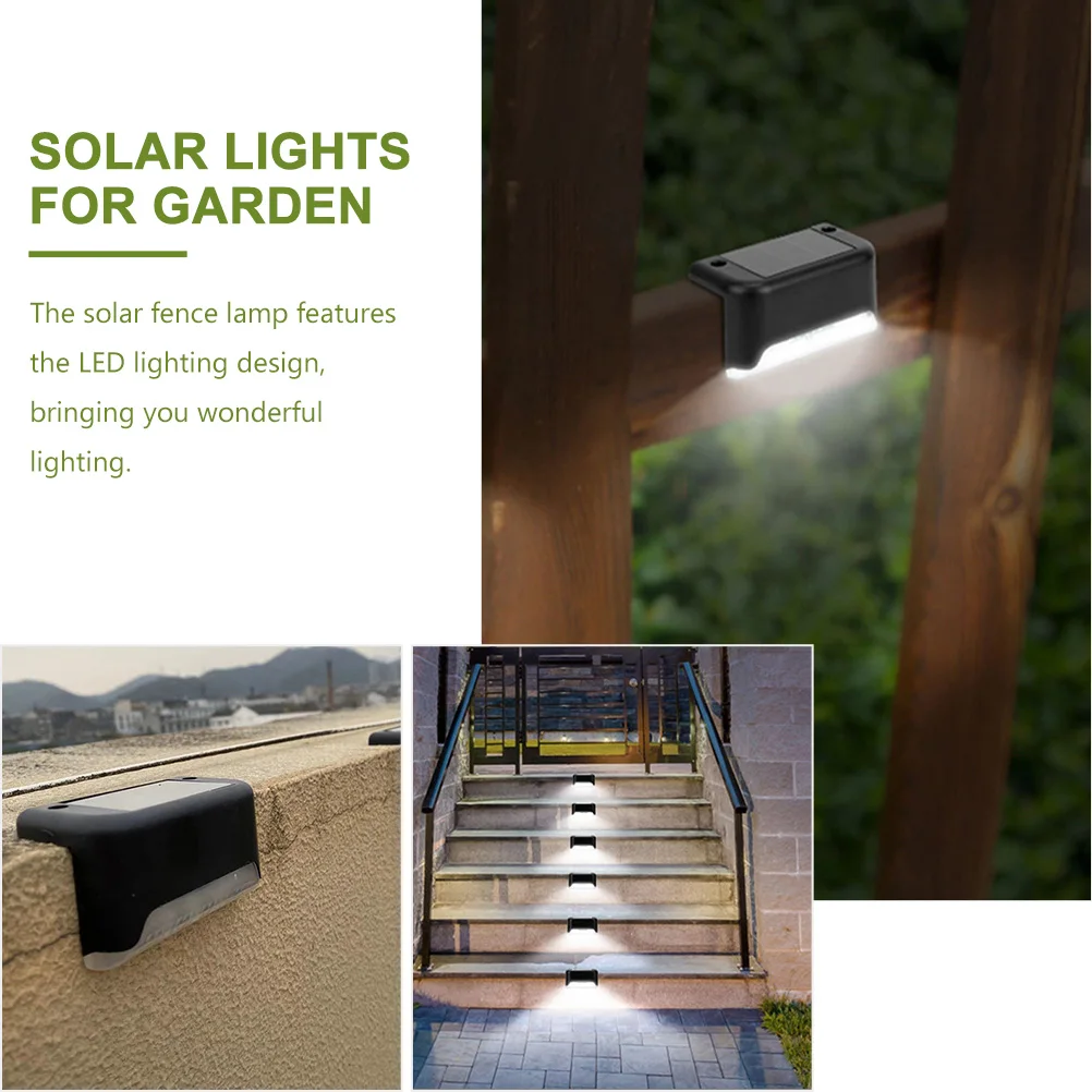 

5 шт. солнечные фонари для забора, водонепроницаемые светодиодные уличные светильники для палубы, ступенек, садовые настенные светильники, прочное автоматическое освещение двора