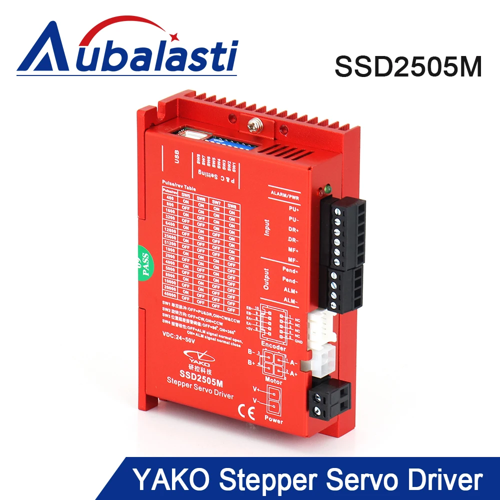Aubalasti YAKO 2Phase Closed Loop Stepper Servo Motor Driver SSD2505M 24-50VDC for CNC Router