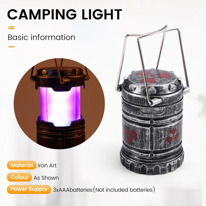 ABSS-Mini Lampa reaktora nuklearnego z baterią - wodoodporna, przenośna lampa kempingowa Outdoor Adventure Retro