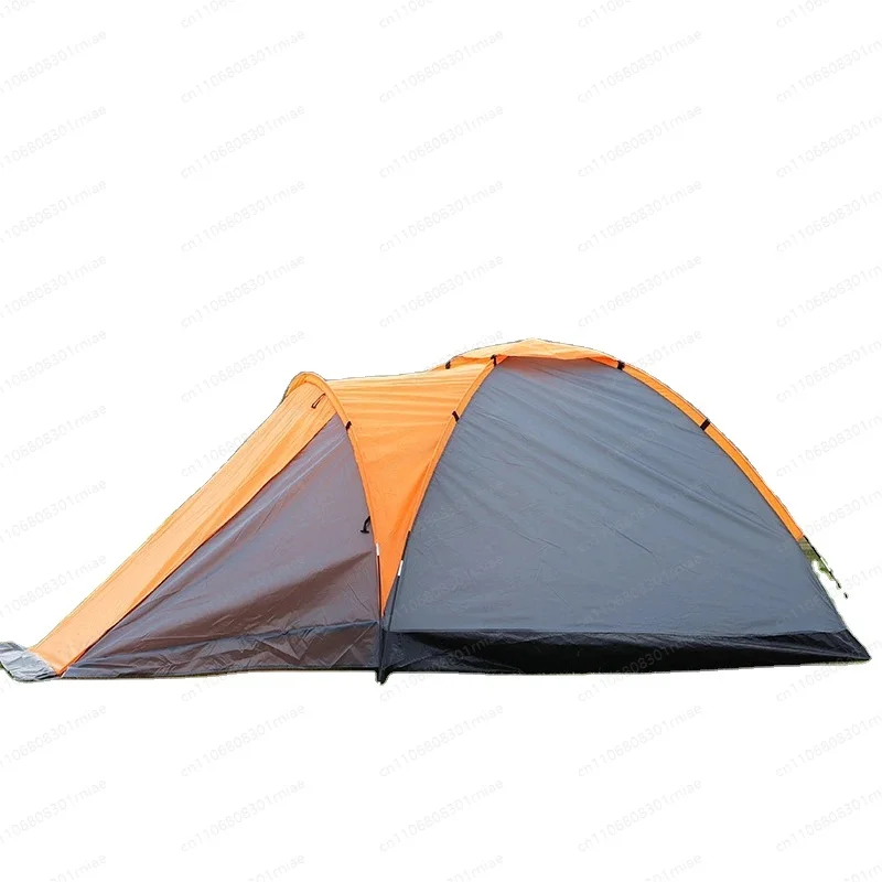 Summer Outdoor Family Camping Tent 3-4 People Hiking Camouflage Polyester Taffeta Fiberglass Camping Accessories