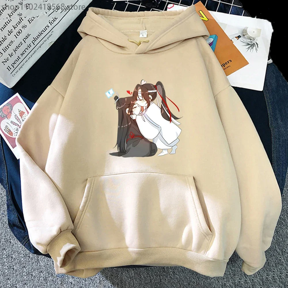 Sweat à Capuche Imprimé Dessin Animé Mo Dao Zu Shi pour Homme et Femme, Vêtement Manga, Lan Wangji Wei Wuxian, PVD Kawaii, Harajuku