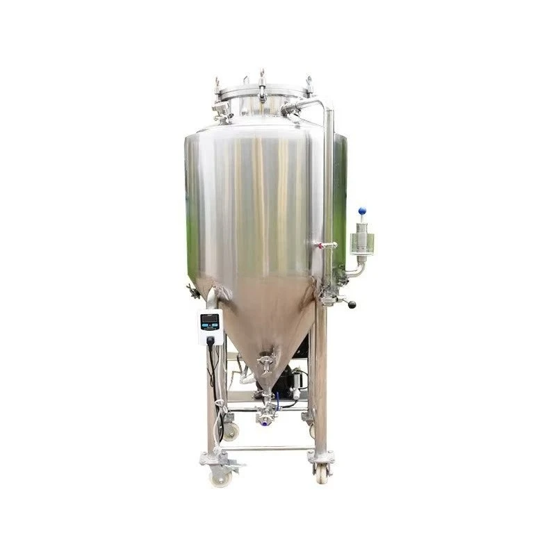 304 stainless steel pressure-retaining cone  independent temperature control   200 liters commercial barrel brewing equipment
