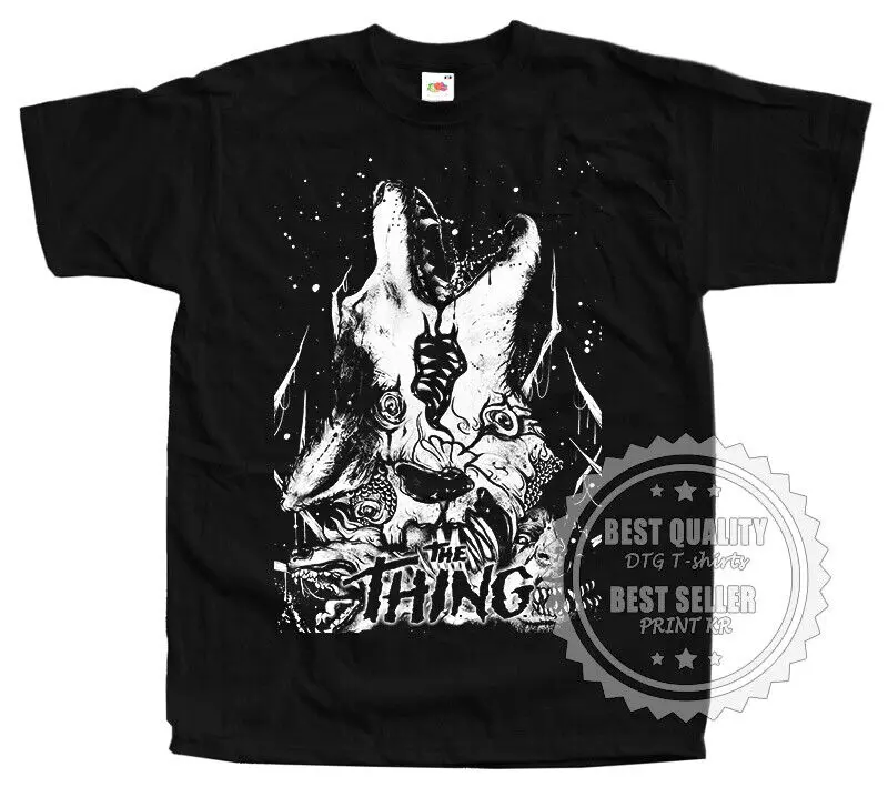 The Thing v38 T SHIRT Horror Movie Poster nero tutte le taglie da S a 5XL