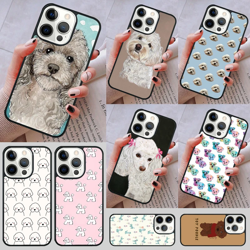 Poodle Dog Cartoon Phone Case cover For iPhone 14 13 15 16 Pro Max Coque 12 11 Pro Max For Apple 8 PLUS 7 6S fundas