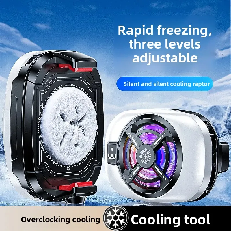 TL16 Mobile Phone Cooler Back Clip  Semiconductor Icing Type Rapid Cooling for Live Streaming  Three Level Adjustable Cooling