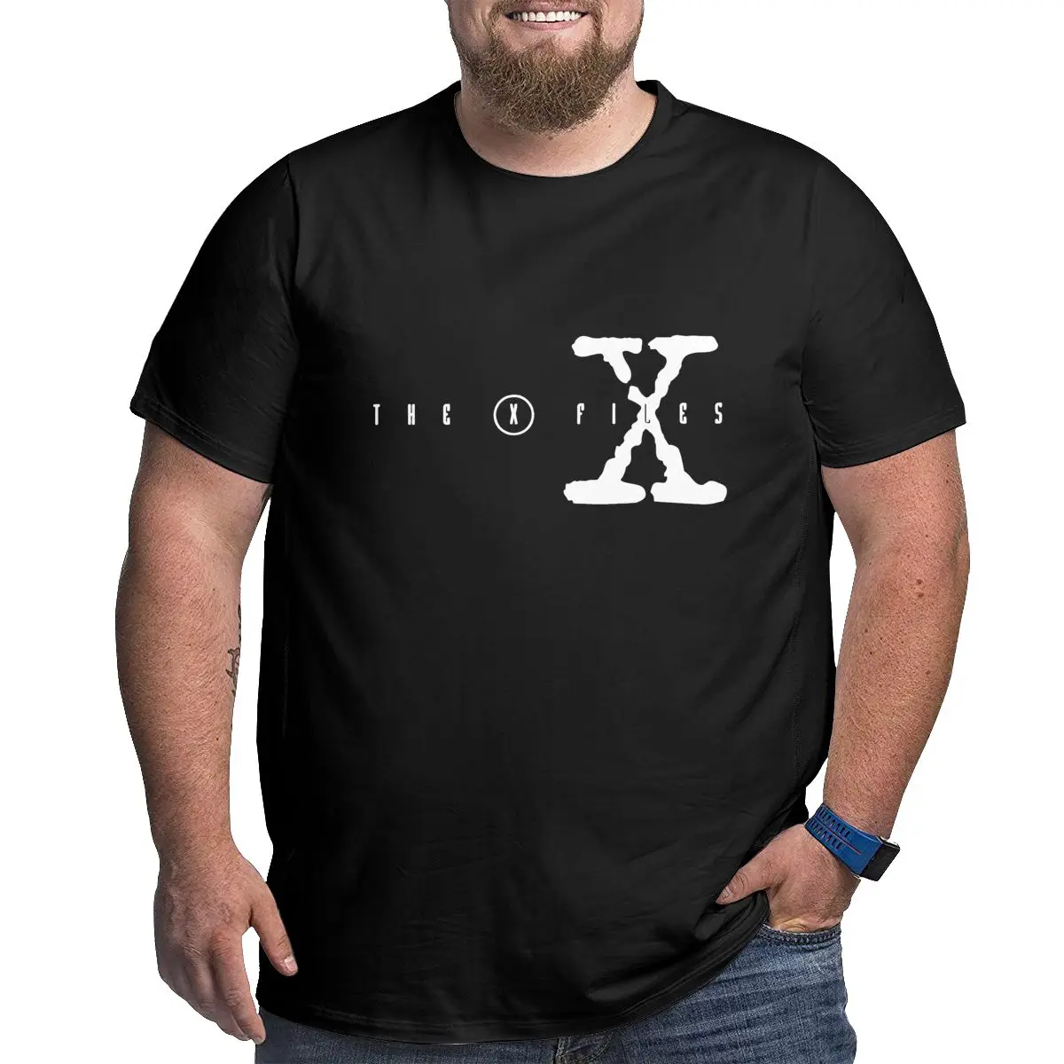 

The X FILES Cotton printed Clothes T-shirts for men mens graphic tshirts plus size Big Tall Tees Oversized 4XL 5XL 6XL T-Shirt