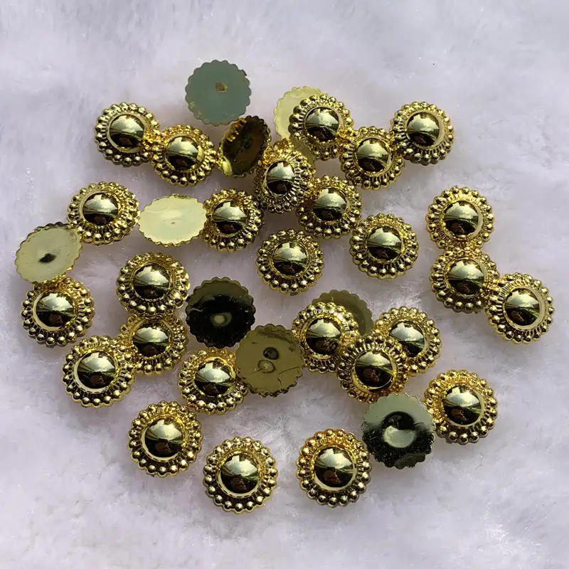 40pcs 12 millimetri In Oro e d\'argento Della Resina Cabochons Gems Flatbacks Mestieri Di Natale diy Ornati E Decori Scrapbooking Candele S48