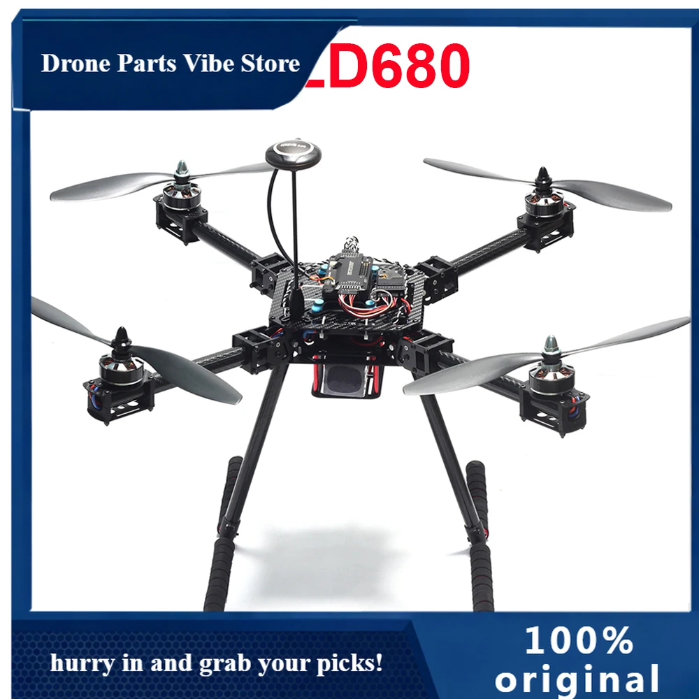 

APZD550 550mm / ZD680 680mm Pure Carbon Fiber Umbrella Folding FPV Quadcopter Frame Kit with Carbon Fiber Landing Gear Skid