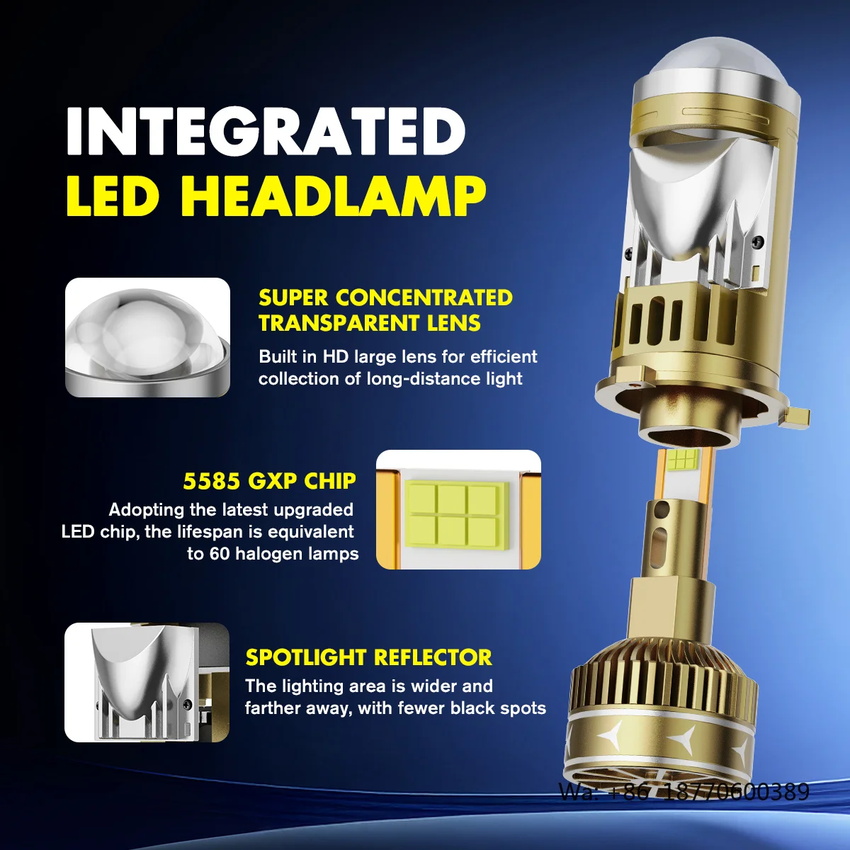 RCJ 12000LM 120W T11 LED Car Headlights H1 H4 H7 H11 9005 9006 9007 9008 Luces Auto LED Bulbs 12V Voltage